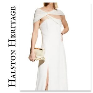 NWT Halston Heritage Eden Stretch Crepe Gown